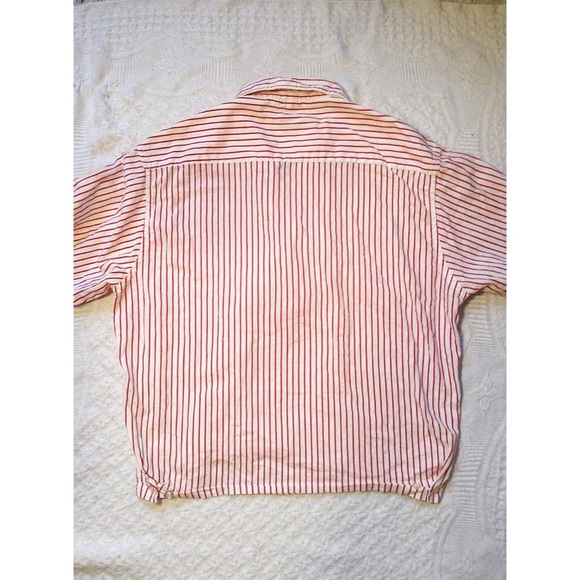 Red and White Striped Button Down Top - Picture 3 of 3
